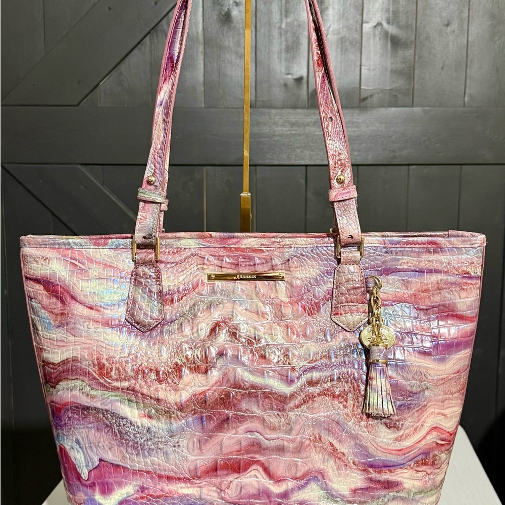 Brahmin Asher Aura Melbourne Leather Handbag & Brahmin Ady Aura Matching Wallet - Picture 3 of 16